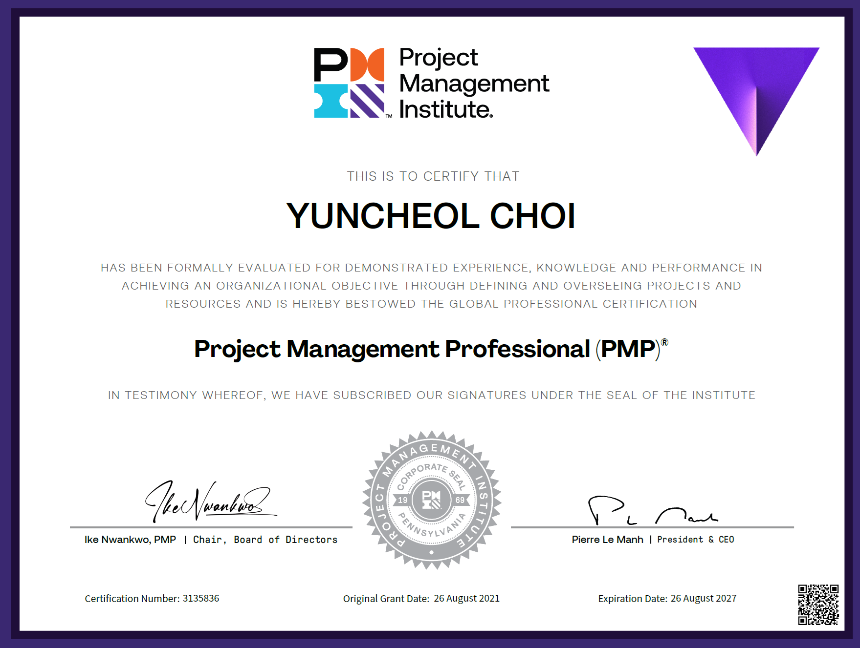 PMP® Certified